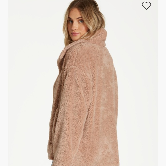 Billabong Cozy Days Sherpa Jacket Caramel size L - Picture 3 of 3